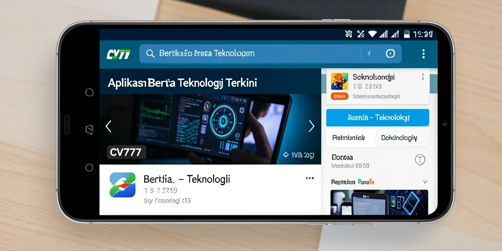 Tampilan antarmuka aplikasi CV777 yang user-friendly.