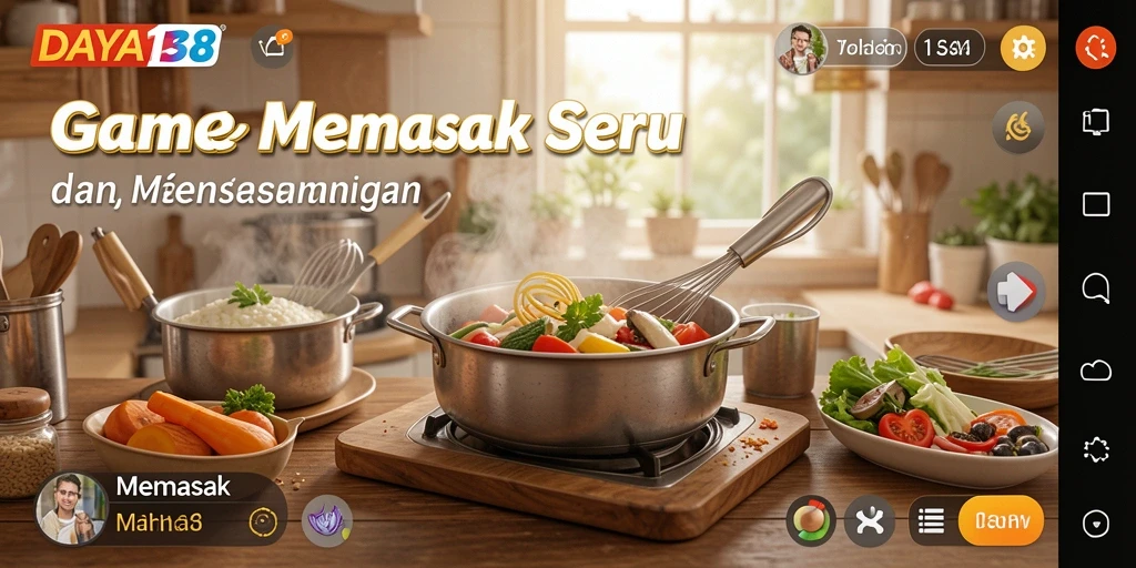 Tampilan antarmuka menarik dalam game Memasak DAYA138.