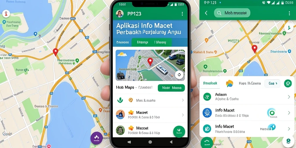 Tampilan antarmuka utama PP123 dengan informasi lalu lintas.