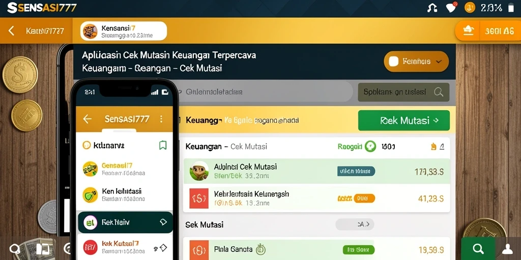 Tampilan antarmuka SENSASI777 yang memudahkan monitoring Cek Mutasi.