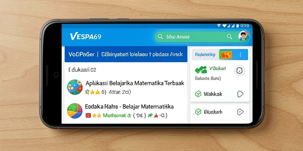 Tampilan antarmuka VESPA69 yang interaktif dan edukatif.